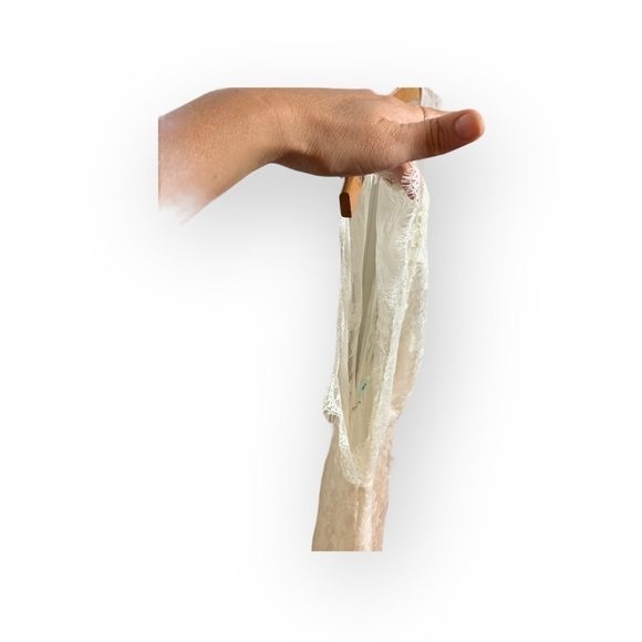 Urban Outfitters Kimchee Blue Sleeveless Open Sided White Lace Mini Dress Sz 10 - Picture 4 of 10